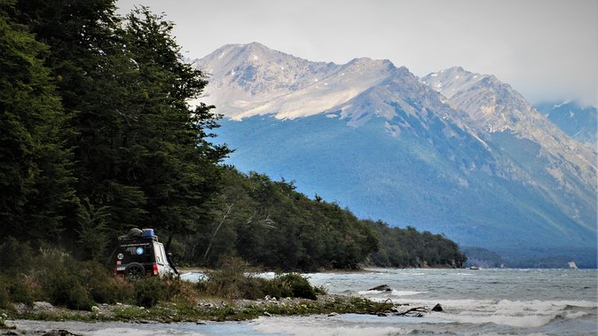 4WD Off-Road Lakes Adventure in Tierra del Fuego - Lago Fagnano stop: descending, crossing forest tracks, and asado with a view