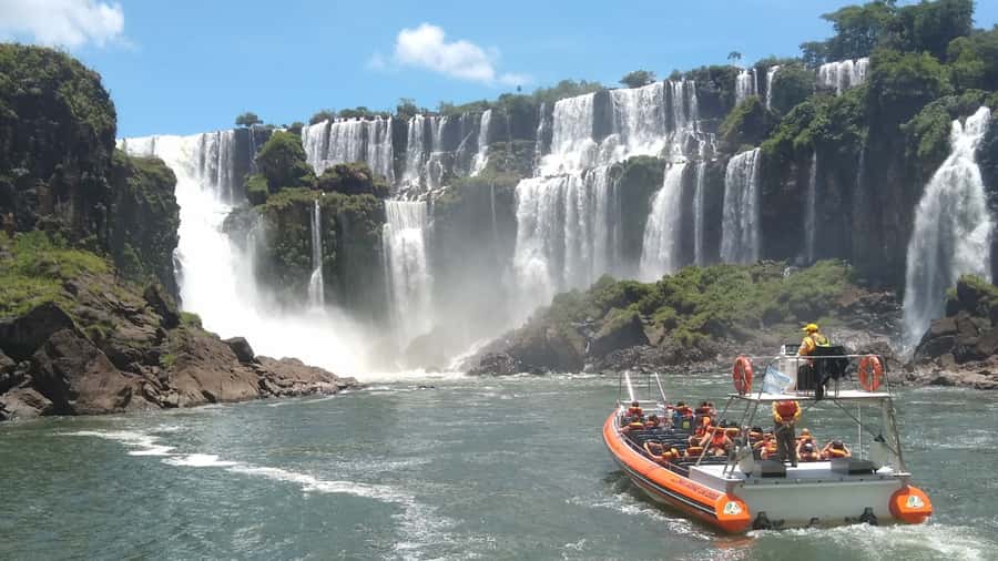 From Puerto Iguazu: Argentinian Iguazu Falls with Boat Ride - Puerto Macuco base area, then the jungle descent