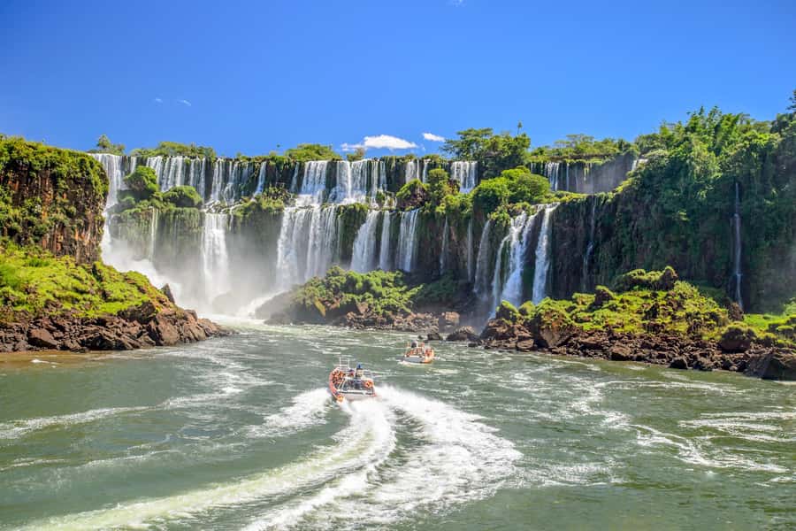 From Puerto Iguazu: Argentinian Iguazu Falls with Boat Ride - Lower circuit boardwalks near San Martín Island