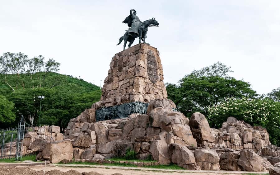 From Salta: City Tour of the city on a half-day ride - Guemes Monument and Monument 20 de Febrero: The Civic Thread