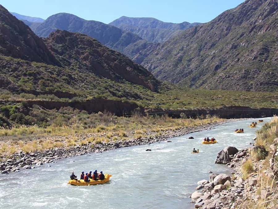 Half Day Rafting Mendoza River - What the Andes views look like when you are actually on the river