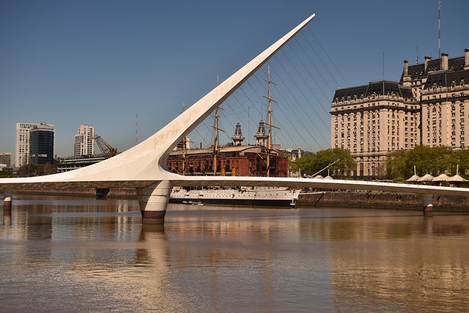 Private City Tour & Transfer to the International Airport - The city’s wide main avenue plus Puente de la Mujer in Puerto Madero