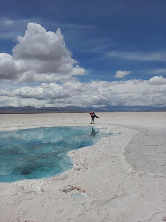 Salinas grandes by bike with lunch - Lunch on the salt flat: far from other people