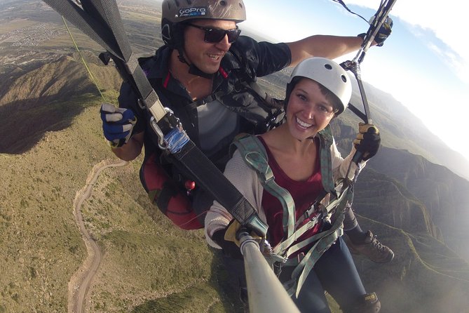 Tandem Flight Paraglider with Instructor + HD - Flying over Mendoza and the Andes, with HD recording in tow